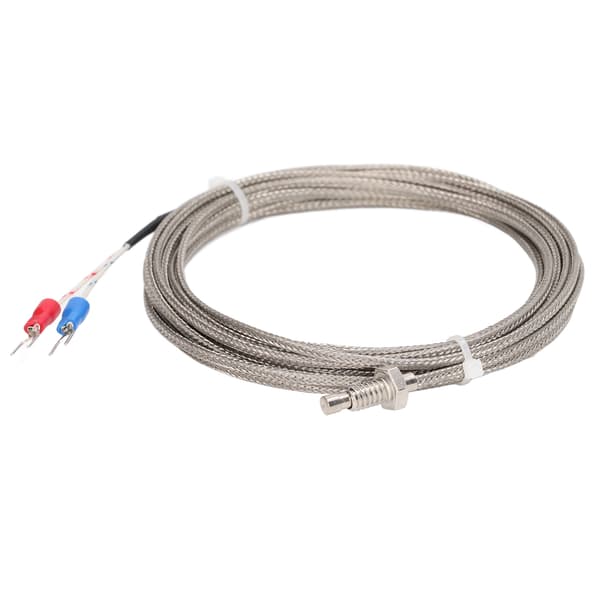 BERM K Typ Termoelement Temperatursensor Detektor M6 Gänga 2 Trådsond 4 Meter