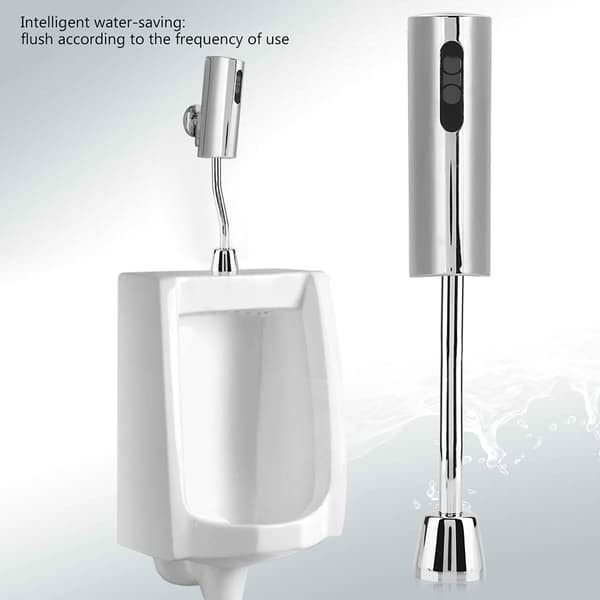 Vægmonteret automatisk sensor berøringsfri urinal skylleventil