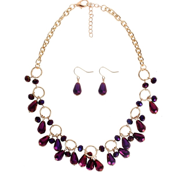 Halsband Crystal Choker Modesmycken B1606 red