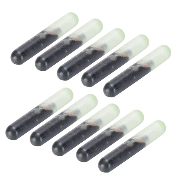 10 Standard 2.12mm Glas Pet Microchip Set för Identifiering