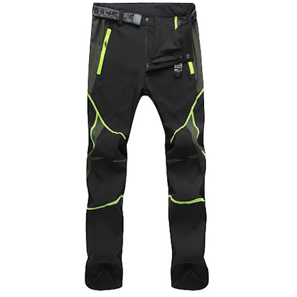 Herre Colorblock Vandrebukser med Zip-bukser Black And Green M