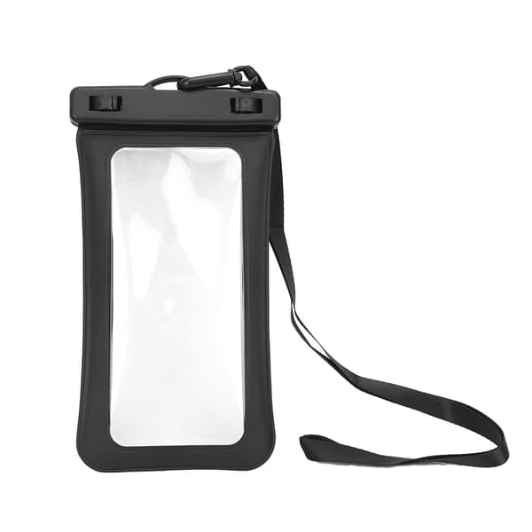 PVC Vandtæt Flydende Telefon Cover Elastisk Telefon Case Rem Touch Bag til Rafting Svømning Sort