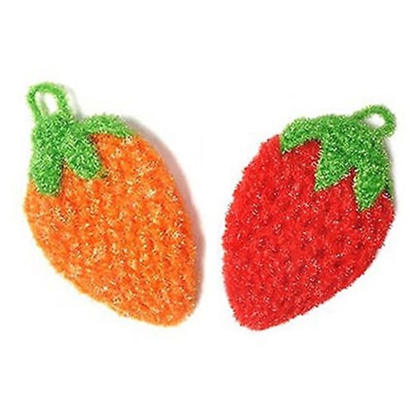 2 X Super Absorberende Frugt Design Jordbær Form Køkken Opvask Håndklædeklud