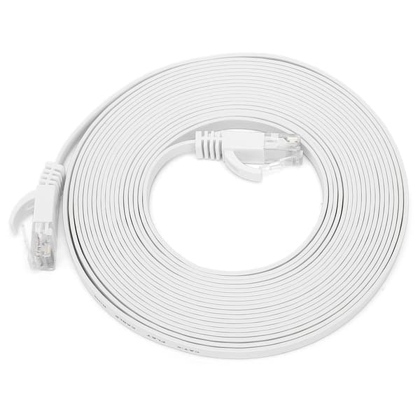 CAT6 Ethernet-kabel 8-core snoet par Gigabit-netværks patch-kabel flad kobbertråd 15 meter