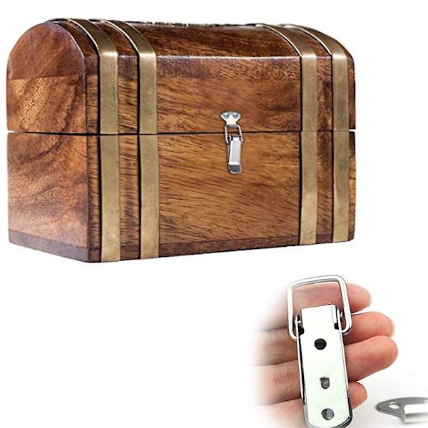 8 delar cap i rostfritt stål Spaklås Cappen Lock Box Lås för case Box, Verktygslåda, Låda, Skåp, Byrå Small