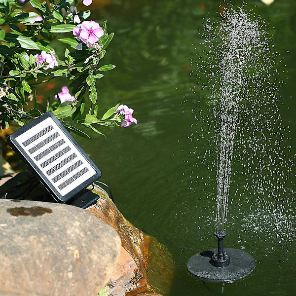 Solar Fountain LED-valo suihkulähde ulkona