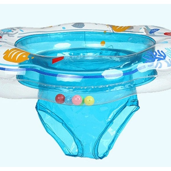 Nyfödd baby simring Nyfödd förtjockad armhåla ring 0-3 år gammal Baby flytande ring blå (färglåda)