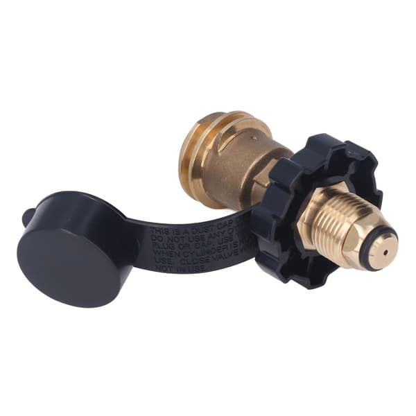 Messing Propan Tank Adapter med Svart Håndtak POL til QCC1 Type 1