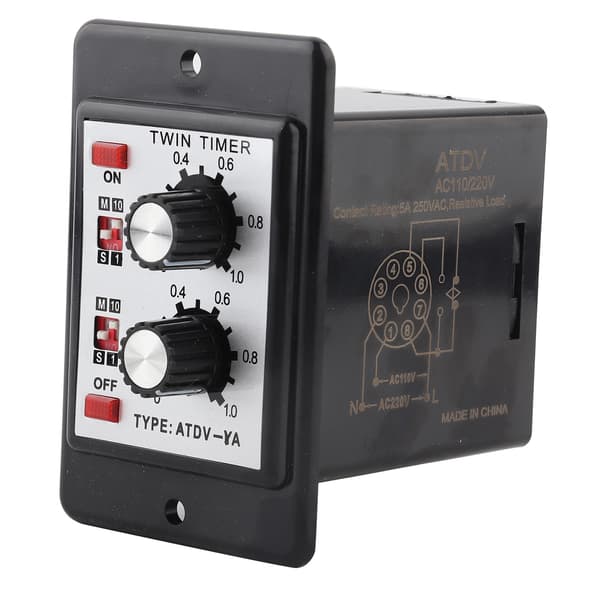 Vred Kontroll Tidsbrytare Relä Timer ATDVYA AC 110V 220V 50 60Hz