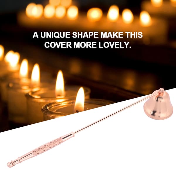Rustfrit stål klokkeformet Candle Snuffer Wick Trimmer (roséguld)