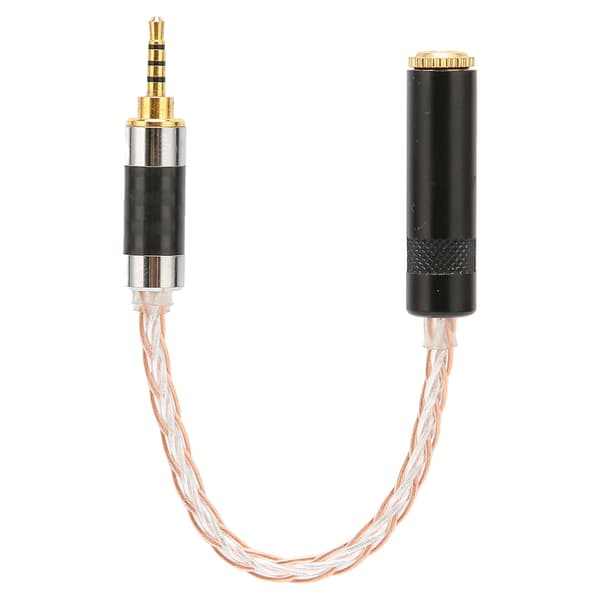 2,5 mm han til 3,5 mm hun lydadapterkabel 15 cm 5,9 tommer hovedtelefonforlænger