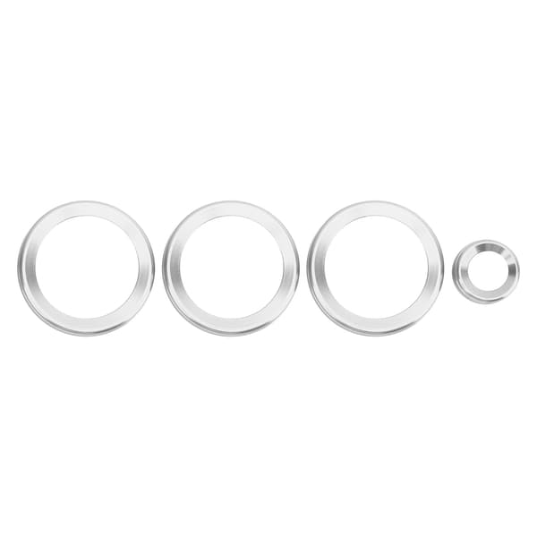 4 stk. A/C Knap Ring Trim Volume Justering Dekor Passer til Range Rover Evoque 2012-2018 Sølv
