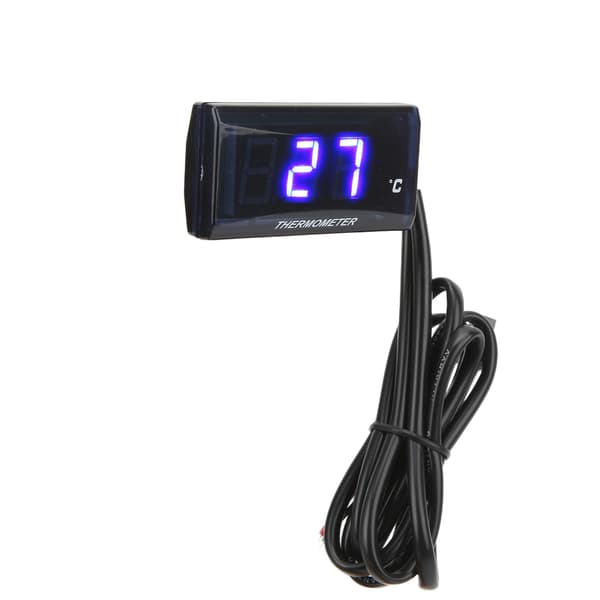 Universal Motorcykel DC12V LCD Vandtemperaturmåler 16mm Sensor Blåt Baggrundslys
