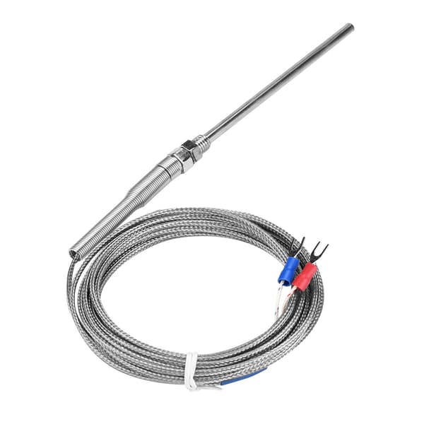 M8 Gjenge Type K Termoelement 100mm Probe Temperatur Sensor Wire 0-400℃ 4m