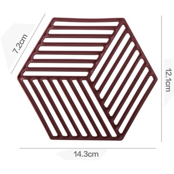 Underlägg Köksgrytunderlägg Silikonmatta 14,3*12,1cm 4st Svart Röd Blå Beige