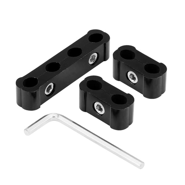 12 stk. Spark Plug Wire Separator i Aluminiumlegering 8mm 9mm 10mm Motor Wire Divider (Svart)