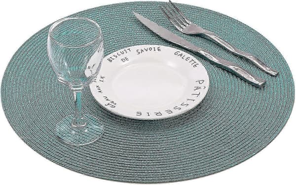 Helena sett med 6 vaskbare spisebrikker - 38 cm - Diameter: 38 cm, Ny 2026