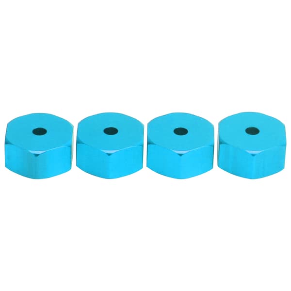 Kombinator Hjulnav Hex Adapter Sæt til WPL D12 1/10 RC Lastbiler (4 stk, 5 mm til 12 mm) - Blå
