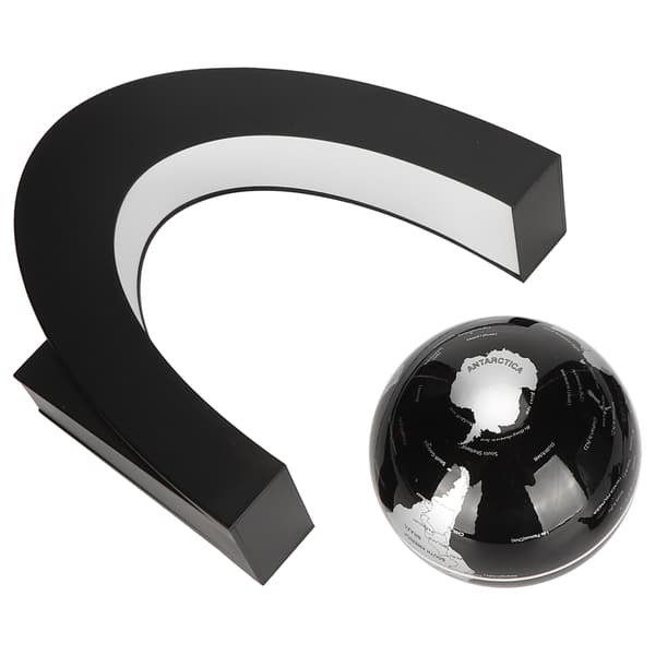 Flydende magnetisk levitationsglobus med LED-lys - C-formet base (US-stik, 100-240V)