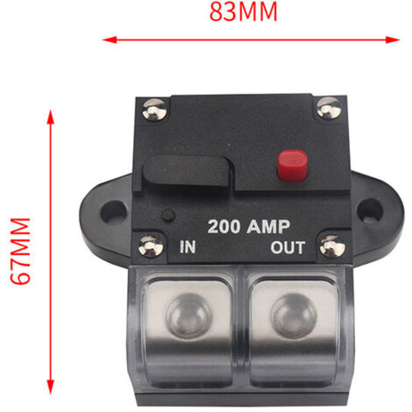 Bilstereo Restorable Circuit Breaker Bilstereo Sikringsholder Switching Power Supply 200A