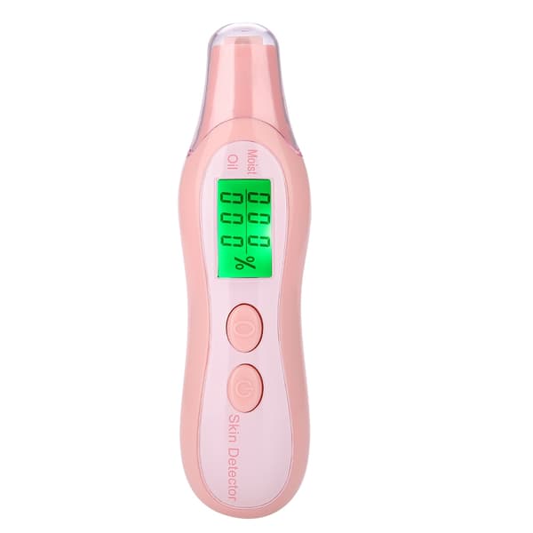 Digital LCD Hudfugtighed Olieanalysator Præcision Ansigtsmåler Pink