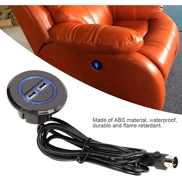 Liggstolskontroll, Handkontroll Liggstol Handkontrollomkopplare Power Lift Liggstol Power Controller med Dual USB och Cana