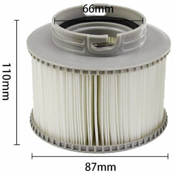 2st patronfilter MSPA FD2089 Spa Spas Del Sil Ersättning Uppblåsbart Poolverktyg Universal Round