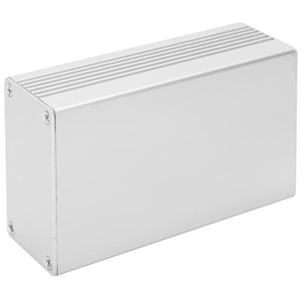 Grått aluminiumhölje för elektroniska projekt