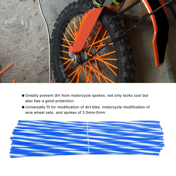 72-pack motorcykel smutscykel hjulekrar skydd blå och vit