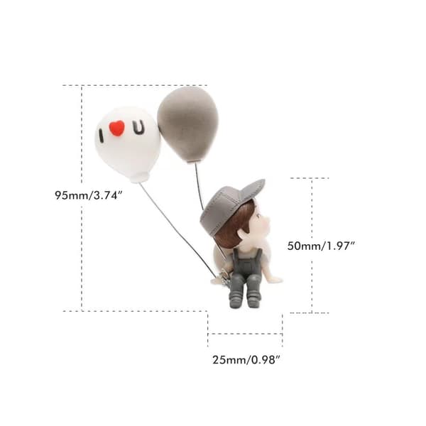 Søte Tegneseriepar Actionfigur Figurer Bilpynt Bil Luftventil Aromaterapi Luftfrisker Bil Dashbord Dekorasjon