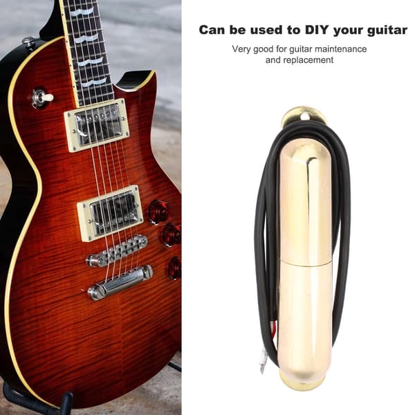 Alnico V Guld Single Coil Elgitarr Pickup Läppstiftrör