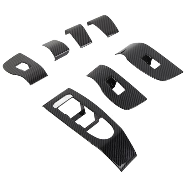 7. generations tør carbonfiber stil skifteknap panel cover til Mazda 3 Hatchback Sedan CX-30