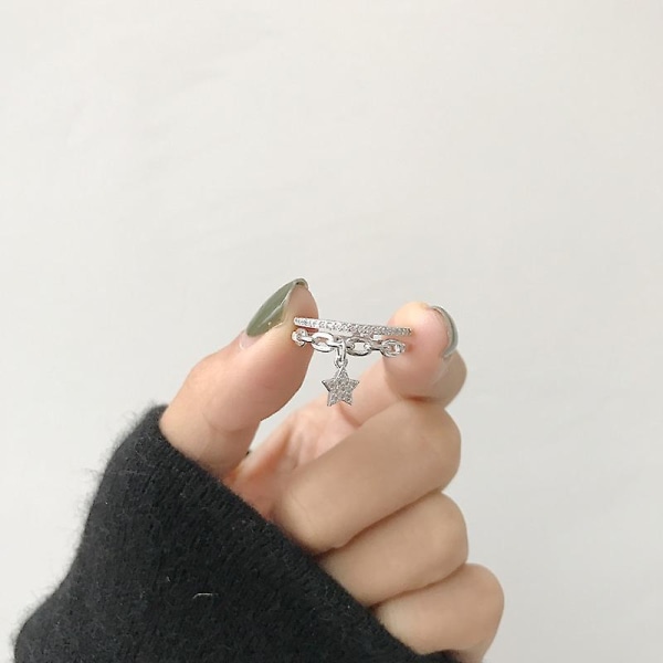 Ring Silver S925 Zirkon Modesmycken Ac7418