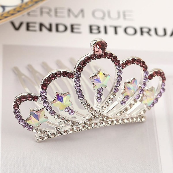 Børne Rhinestone Crown hårkam Babytilbehør Børnedag hovedbeklædning Style 16