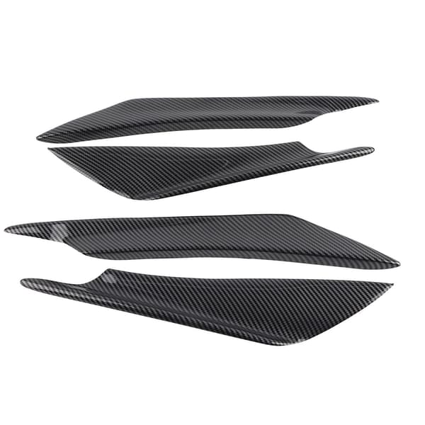4 stk. universell karbonfiber bilkarosseri spoiler frontfanger leppe splitter finner trim
