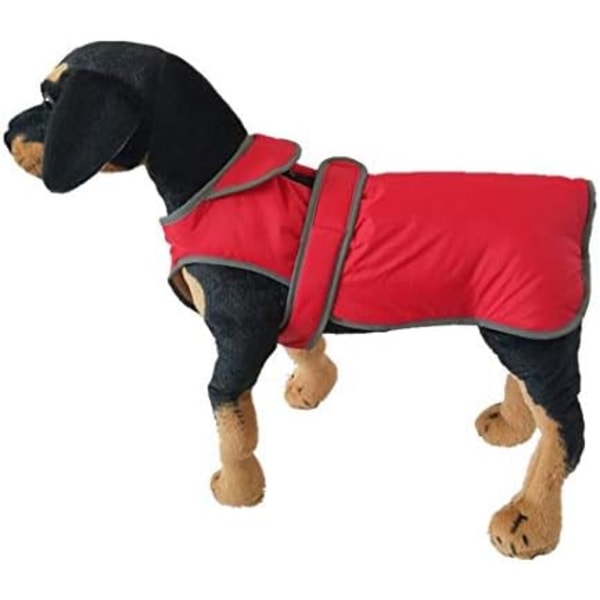 Dräkt, höst- och vinterkläder för hund (Rödslag M)