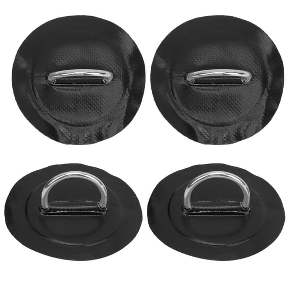 4-pakning oppblåsbar båt kajakk D-ring pad patch marine kraftig spenne med elastisk strikk svart patch