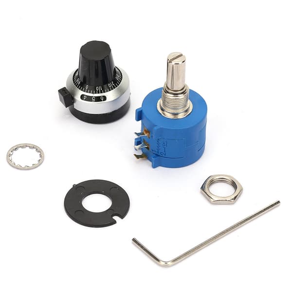 3590S 2 501L 2W 500 Ohm Justerbar Dreje Potentiometer Knap Trådlindet Modstandssæt