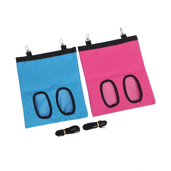 2-pack Hängande Matpåse för Husdjur Kaniner Marsvin Chinchillor Hamstrar Blå Rosa