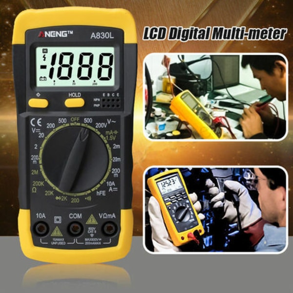 Digitalt LCD-multimeter, DC-testmultimeter