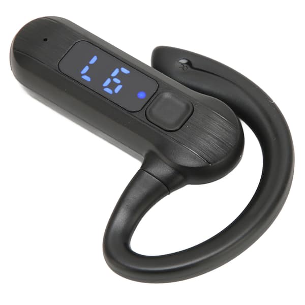 Trådløst Bluetooth Headset Enkelt Øre Digitalt Display Støjreducerende Sports Business Sort