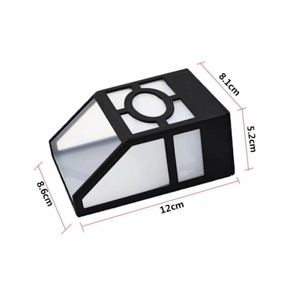 Retro Solar Vägglampa Solar LED Panel Light Väggbelysning Utomhus regntät vägglampa Vitt ljus