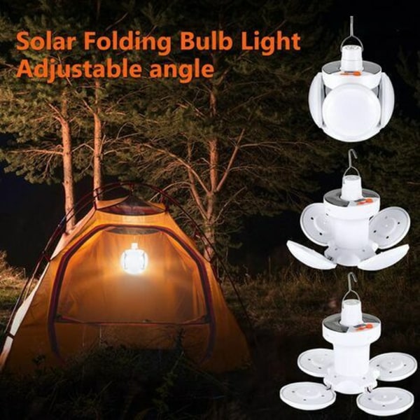 Camping Lantern Solar Camping Ficklampa Uppladdningsbar LED Lantern Bärbar LED Lantern Camping Light 6000mAh med USB C