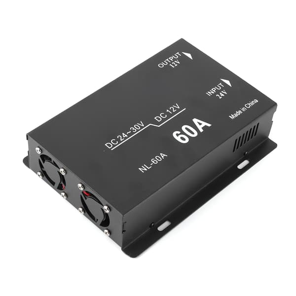 Kraftig elektrisk spenningsomformer 24V til 12V 60A Spenningsomformeradapter