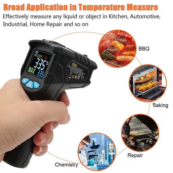 Bærbar infrarød temperaturmåler - IR01B industriel termometer