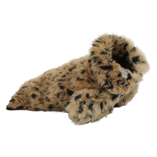 Kappa Retro Plyschvalpjacka med Leopardtryck för Husdjur för Höst och Vinter