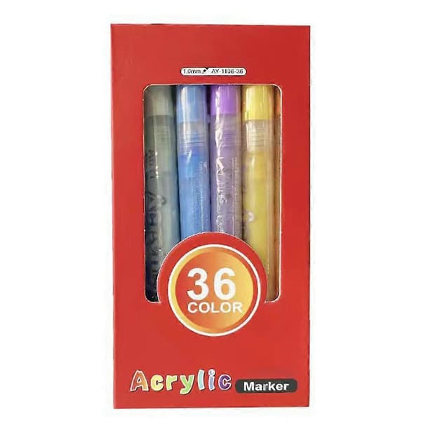 Højt pigmenterede akrylmalingstuscher Multifunktionel hurtigtørrende markeringspen 36colour
