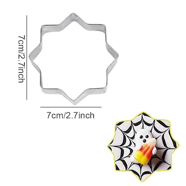Halloween Cookie Cutters Tee itse karmeat evästeet Spider Web