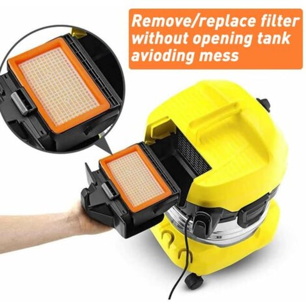 3-pack utbytes platt veckat filter, platt filter, vakuumfilter, MV4 MV5 MV6 WD4 WD5 WD6, WD4P WD5P WD6P, Wet Dry Vac