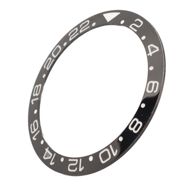 Sort Keramisk Urkrans Ring Hvide Tal Udskiftningsdele Reparationstilbehør 38mm
